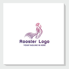 Obraz premium rooster logo design vector, animal logo inspiration