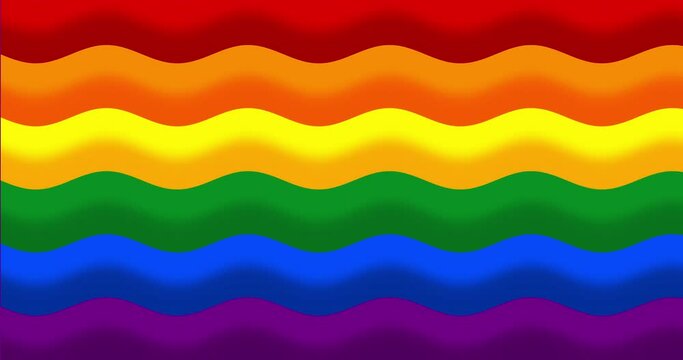 Motion wave background in the colors of the LGBT pride flag, Rainbow color