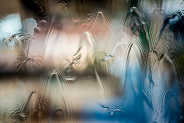 Water sliding on a glass - 729637186