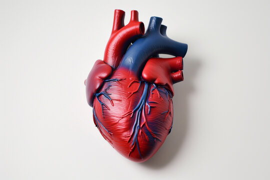 artificial heart showing human anatomy