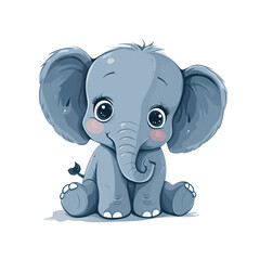 elephant baby isolated