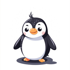 Obraz premium cute penguin illustration isolated