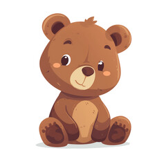 teddy bear cartoon isolated