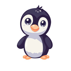 Obraz premium cute penguin illustration isolated