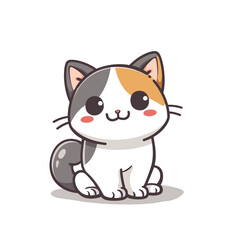 cute cat illustration isolated