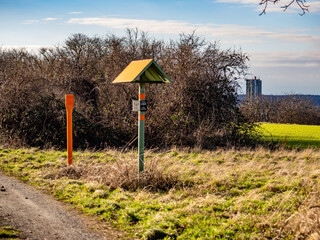 Markierungspfosten einer Gas Pipeline