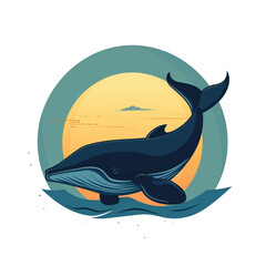 Obraz premium whale illustration isolated