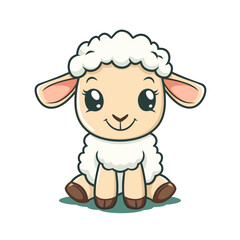 sheep cartoon character isolated