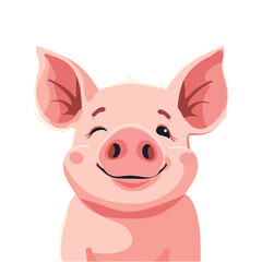 Obraz na płótnie Canvas pig cartoon illustration isolated