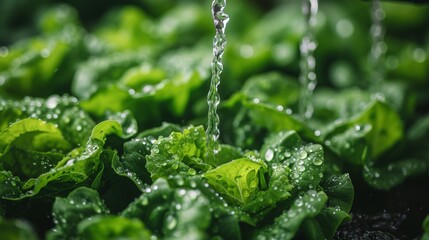 cleaning, watering vegetables