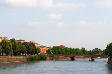 view over the city of Verona, Italy