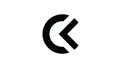 alphabet C ,K logo , lettermark of  C,K