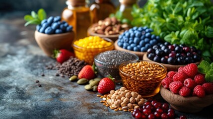 Assorted Superfoods and Berries