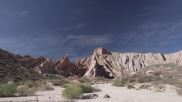 arid desert landscape close to Cafayate along the Ruta 40 in Argentina.