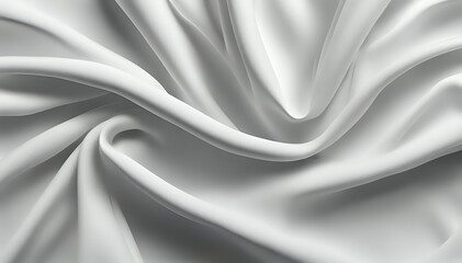 Fototapeta premium Abstract white fabric background. AI Generated