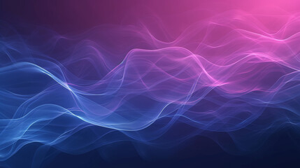 Ethereal Serenity: Harmonious Waves of Blue and Pink. A PowerPoint background. Generative AI