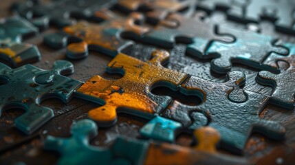 Complexity Unraveled: Frustration of an Incomplete Puzzle in Ultra-Realistic 8K | Captured with Mirrorless Camera Zoom Lens, Symbolizing Depression's Depths