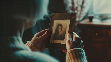 Echoes of Nostalgia: Person Holding Fading Photograph in Ultra-Realistic 8K | Captured with Smartphone Wide-Angle Lens, Reflecting on Fading Memories and Better Times