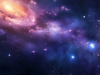 Fototapeta premium Black hole, wormhole, vortex, spiral nebula in deep space and cosmos, part of the Universe on abstract background