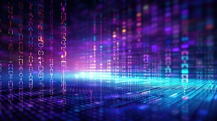 dark blue matrix techno background