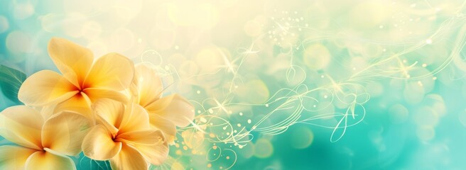 a spring sale banner with yellow flowers and copy space Generative AI