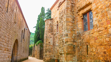 Fototapeta premium Fontfroide Abbey or Abbaye de Fontfroide