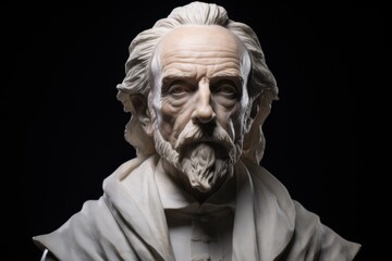 William Harvey statue. English physician who made influential contributions to anatomy and physiology, particularly in the understanding of blood circulation.