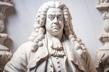 George Frideric Handel statue. - obrazy, fototapety, plakaty