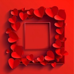Capture the love and passion of valentine's day with this artfully crafted red heart picture frame, a perfect addition to any romantic setting