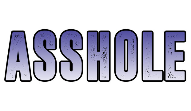 Asshole text png