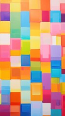 Fototapeta na wymiar fun colorful squares tile art, ai