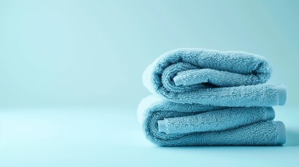 A pile of cerulean cloths waiting to embrace you with warmth and comfort within the walls of your home