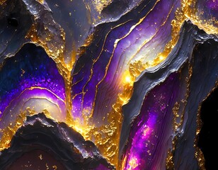 Encanto Mineral: Danza Astral de Geodas Resplandecientes - obrazy, fototapety, plakaty