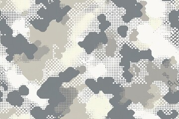 Pixel white and gray camouflage abstract background illustration