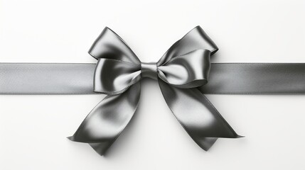 A delicate silver ribbon tied into a perfect bow, connecting hearts and souls with its elegant simplicity