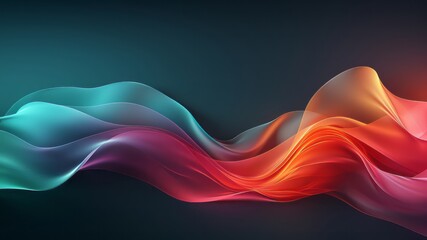 wavy red and cyan background