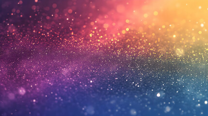 Pink purple yellow colors grainy gradient background with glitter pieces. High quality