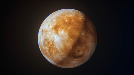 Imagen del planeta venus visto desde un satélite