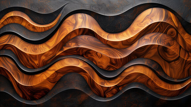 Abstract wood and colored epoxy resin texture background. Captivating image for printing. Contemporary art. Intricate details. Rich colors	