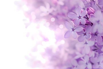 Floral Spring Background With Purple Lilac Flowers.