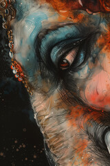Watercolor Portrait of Hindu God Ganesha, Generative AI