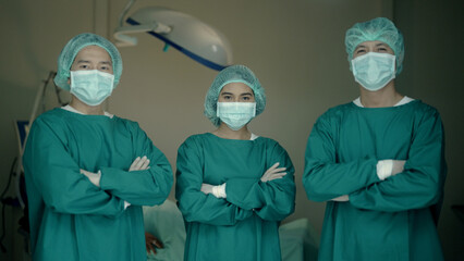Fototapeta na wymiar Medical team in hospital surgery