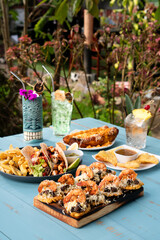 Seafood and cocktails 