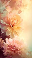 Sweet color chrysanthemum in soft color and blur style for background 
