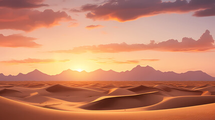Obraz premium Desert landscape, sand dunes with wavy pattern