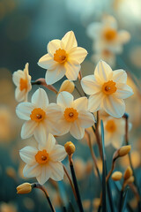 Fototapeta na wymiar Daffodils in the morning sun