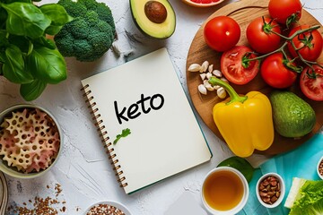 Fresh vegetables for healthy, wholesome nutrition. Low carb and keto, ketogenic diet concept