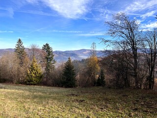 Fototapeta premium autumn landscape in the Kysuce region