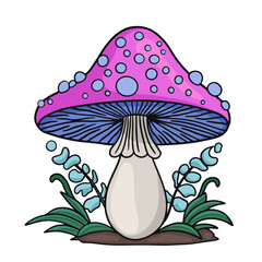 Magic mushrooms. Sketch mushroom. Nature ingredients, tasty mushrooms champignon portobello. Isolated vegetarian food, gourmet forest elements vector set.