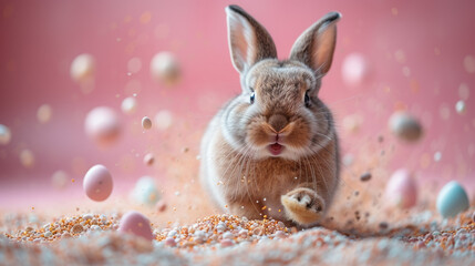 Fototapeta na wymiar Easter Bunny Bliss